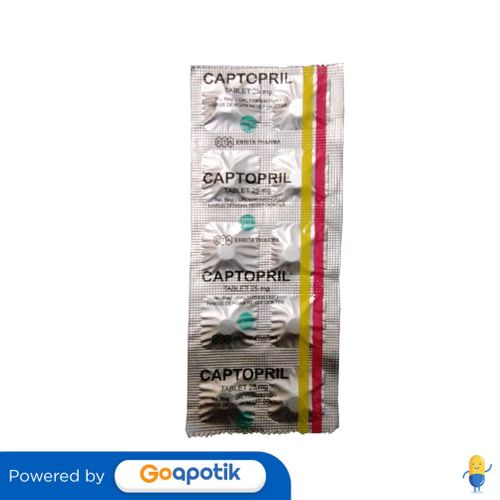 Jual CAPTOPRIL ERRITA FARMA 25 MG STRIP 10 TABLET Shopee Indonesia