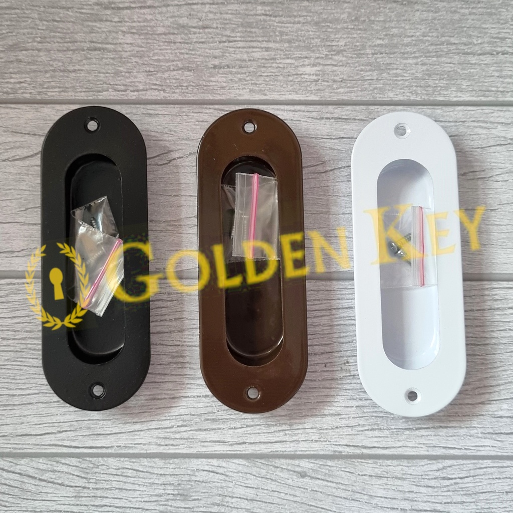 Jual Handle Tanam Coak Tarikan Pintu Sliding Geser Pull Plate Oval