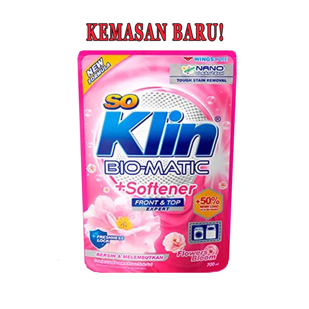 Jual So Klin Biomatic Liquid Softener Front Top Load 700ml Shopee