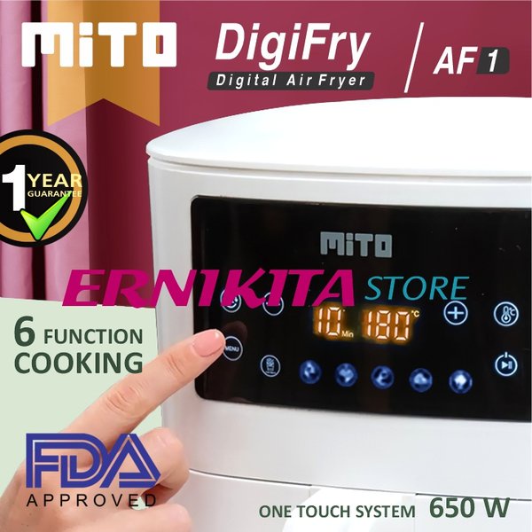 Jual Mito Digital Air Fryer Liter Af Low Watt Garansi Resmi