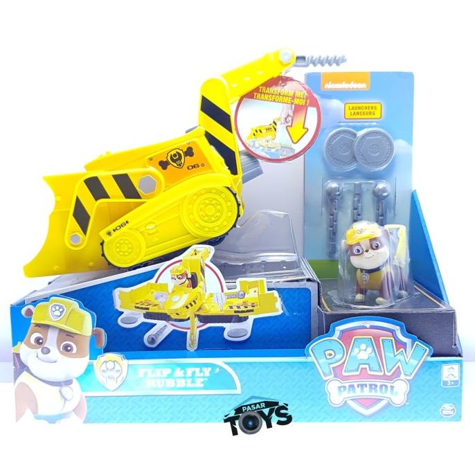 Jual Paw Patrol Flip Fly Rubble In Transform Bulldozer Flip And