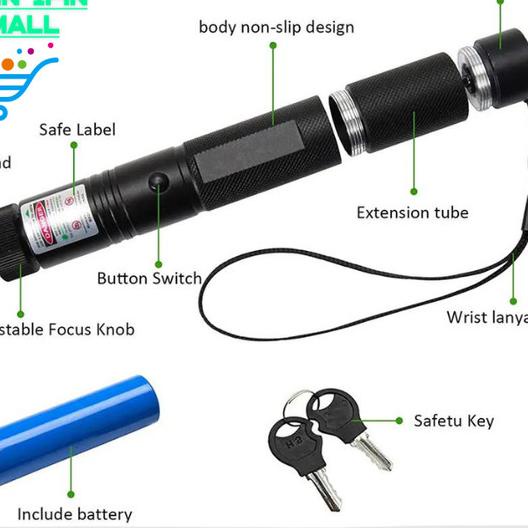 Jual Laser Presentasi Laser Pointer Red Beam 1Mw 650Nm Dengan Baterai