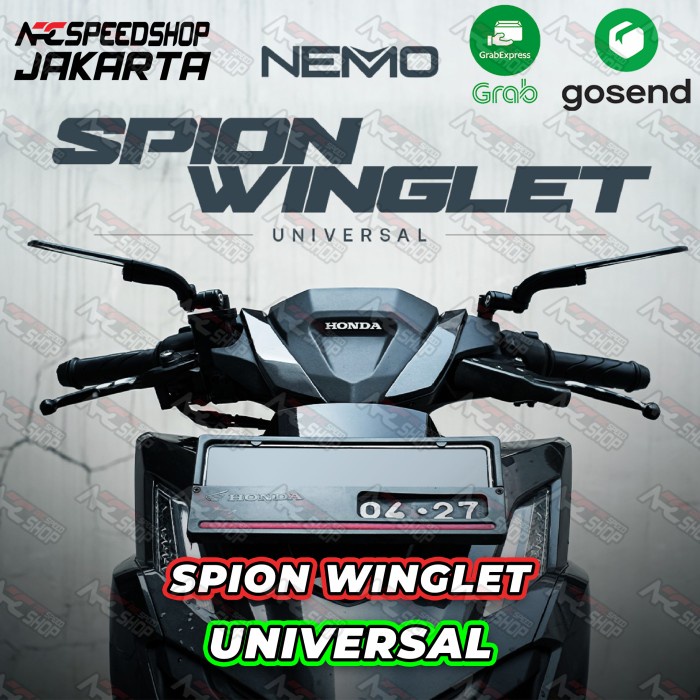 Jual NEMO SPION WINGLET MODEL RIZOMA UNIVERSAL KACA CEMBUNG Shopee