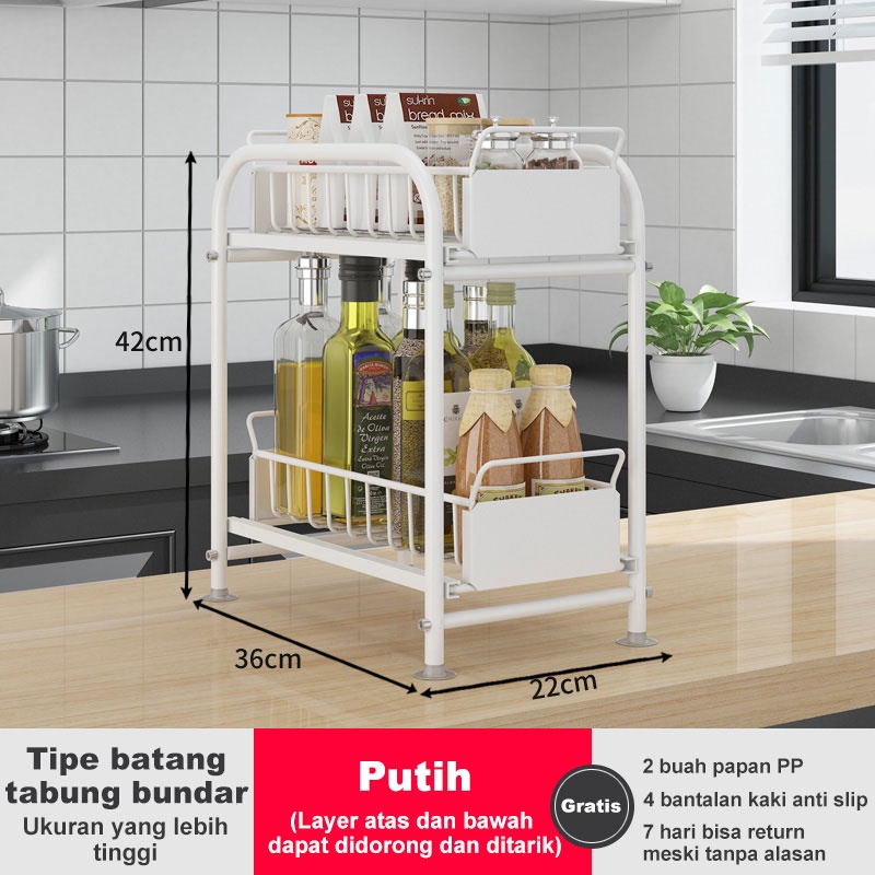 Jual Rak Dapur Bawah Wastafel Rak Kabinet Lemari Dapur Keranjang Geser