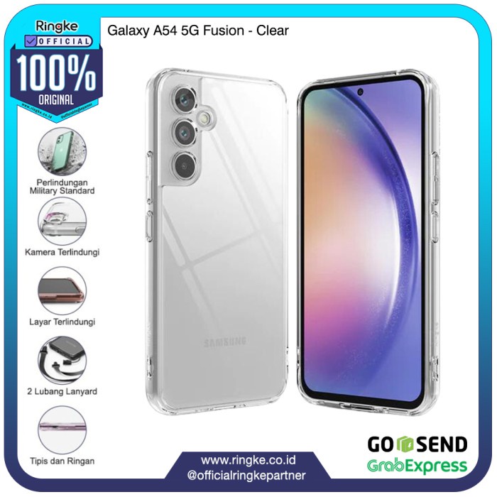 Jual Ringke Galaxy A54 5G Fusion Clear Casing Tipis Tahan Banting