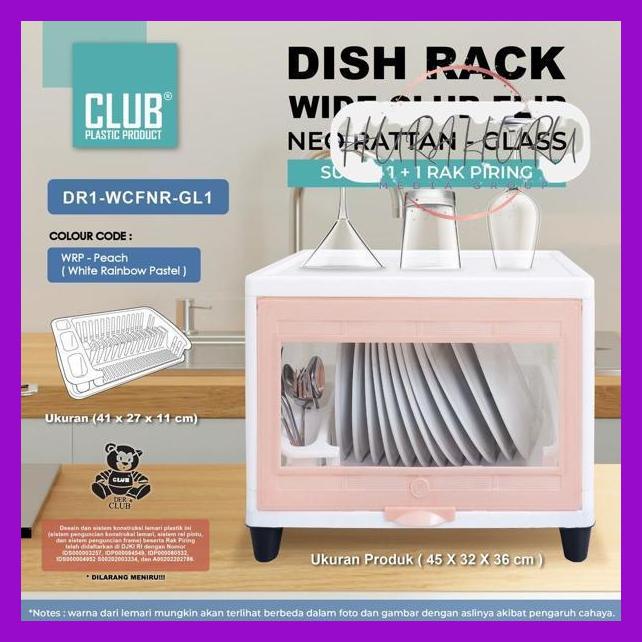 Jual Dr1 Wcfr Dish Rack Wide Club Flip Susun Dr1 Lemari Piring Rak