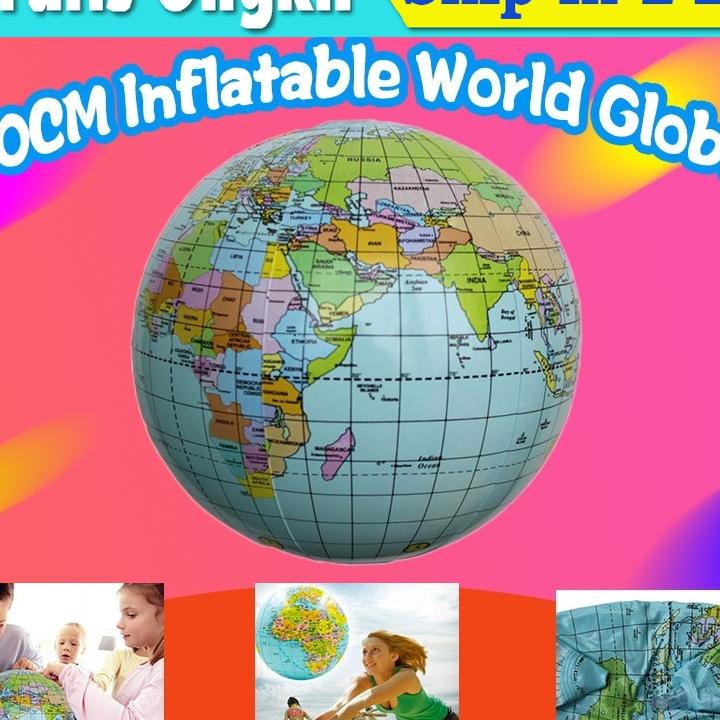 Jual Inflatable Globe World Earth Ocean Map Ball Globe Bola Dunia