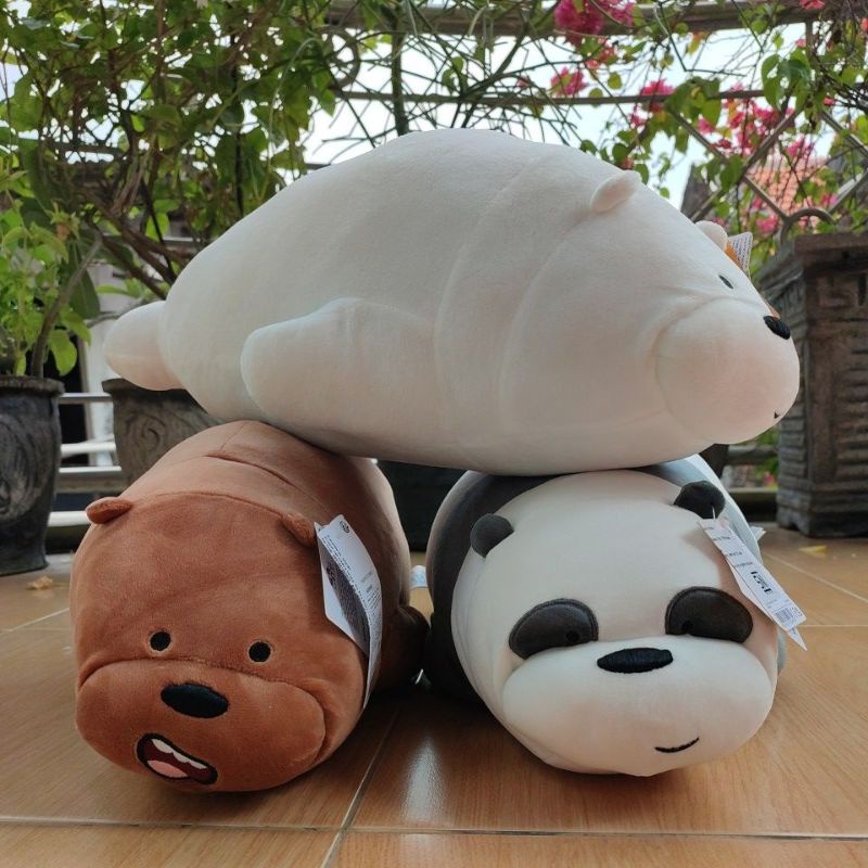 Jual Miniso We Bare Bears Lying Plush Toy Cm Mainan Boneka Wbb