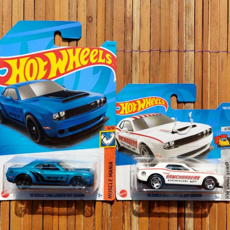 Jual Hotwheels 18 Dodge Challenger Srt Demon 2022 Short Card 2023 Biru