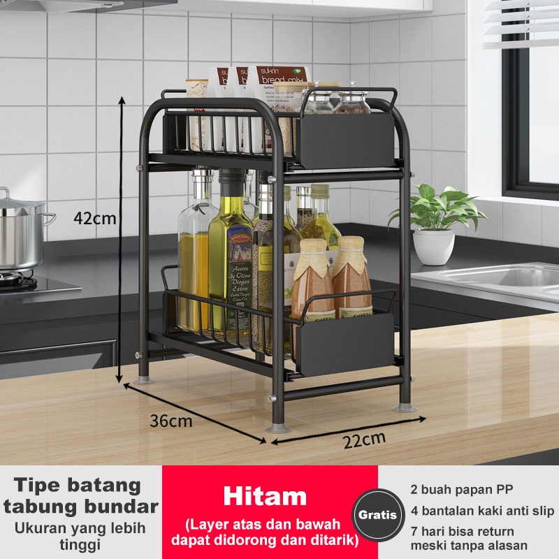 Jual Rak Dapur Bawah Wastafel Rak Kabinet Lemari Dapur Keranjang Geser