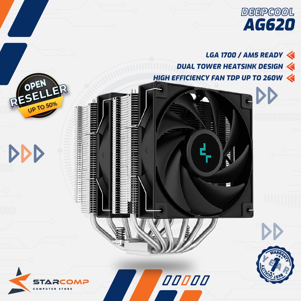 Jual Deepcool Gammaxx AG620 CPU COOLER Dual Tower 120mm Deep Cool AG