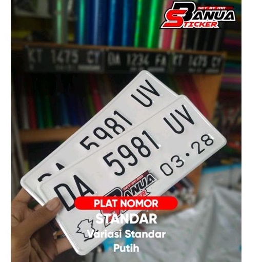 Jual Pelat Nomor Motor Putih Custom Shopee Indonesia