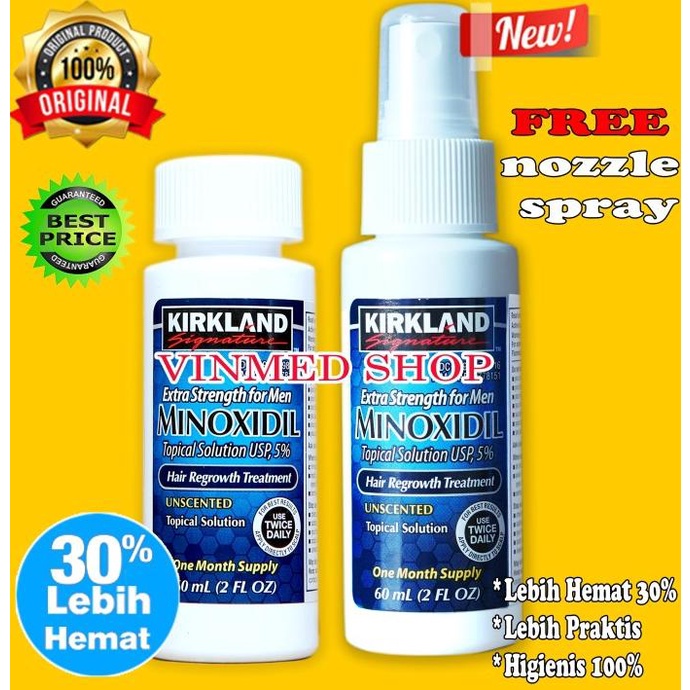 Jual Kirkland Minoxidil Paket Botol Dgn Nozzle Spray Irit