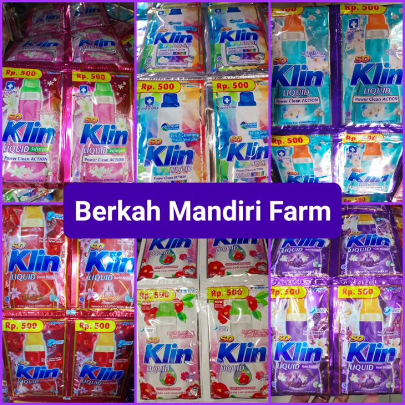 Jual So Klin Liquid Detergen Cair Soklin Liquid Cair Sachet