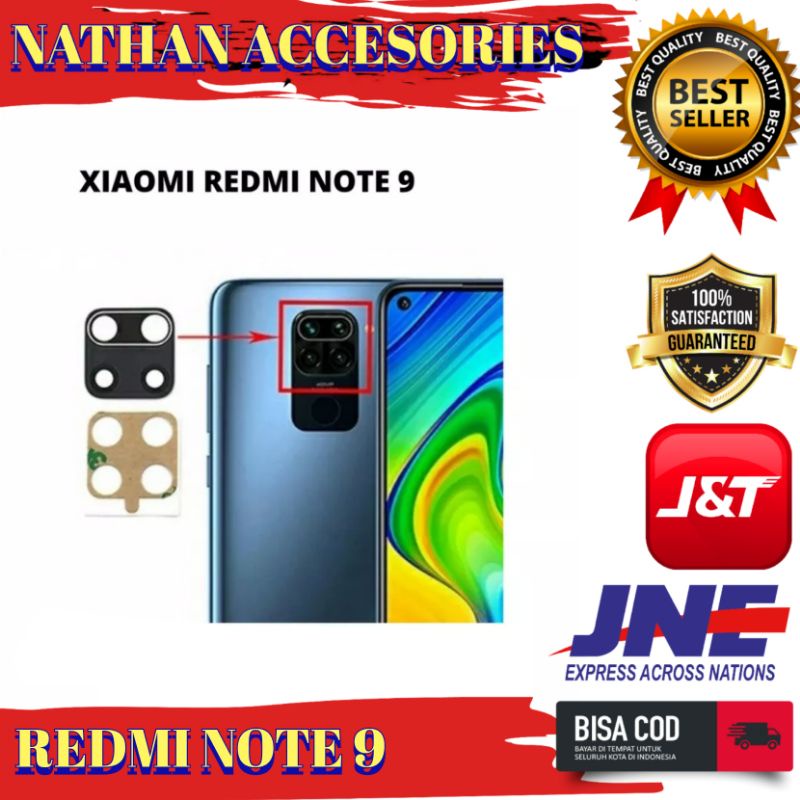 Jual KACA LENSA KAMERA BELAKANG XIAOMI REDMI NOTE 9 ORIGINAL Shopee