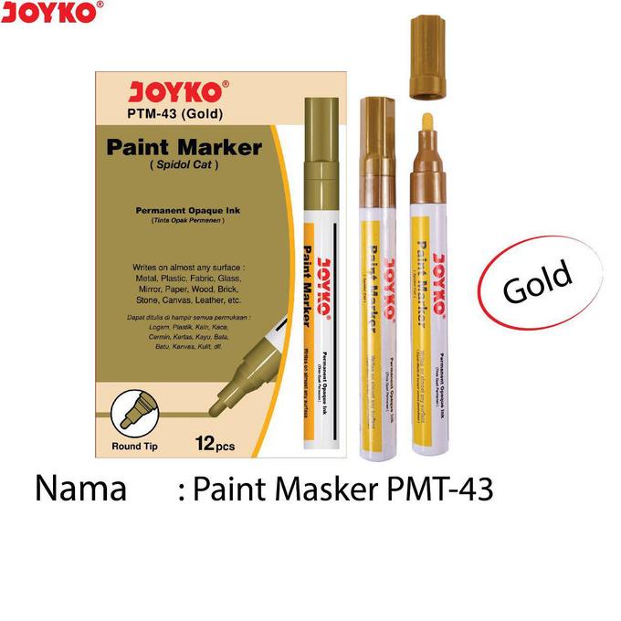 Jual Joyko Paint Marker Spidol Cat Ptm Permanent Kaca Plastik Ban Kayu