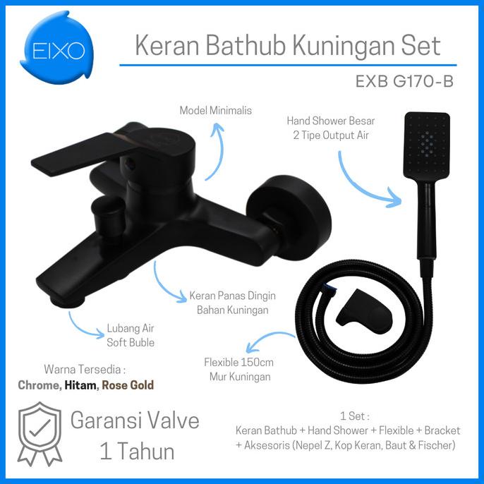 Jual Miliki Eixo Keran Bathub Kran Kamar Mandi Panas Dingin Shower