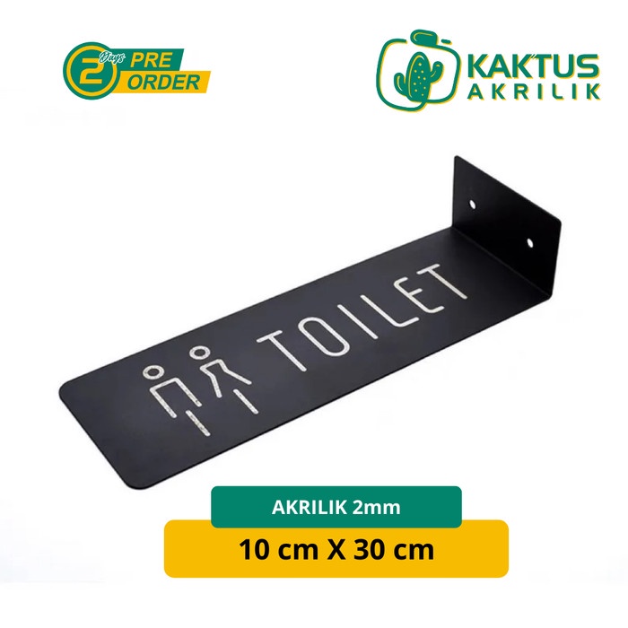 Jual Tulisan Toilet Sign Board Akrilik Tempel Signage Dinding Papan