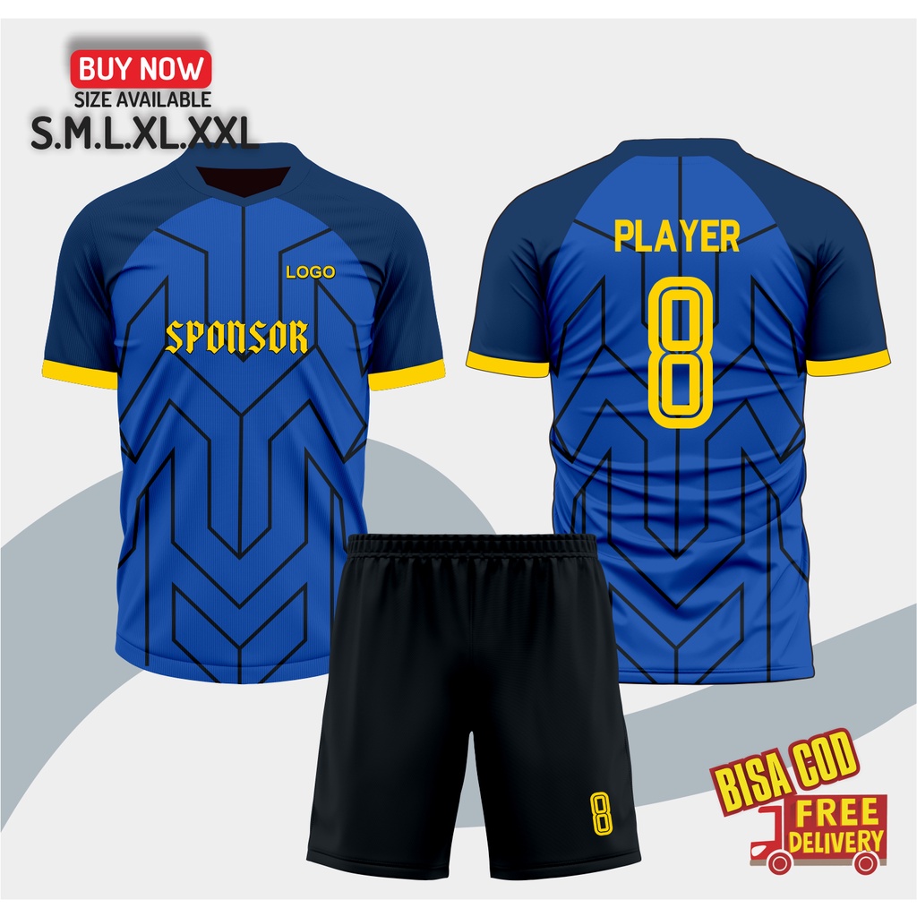 Jual Jersey Baju Futsal Sepakbola Full Printing Bebas Custom Design