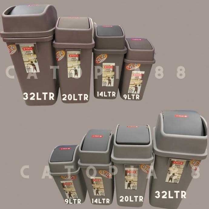 Jual New Tempat Tong Sampah Lion Star Garbi Dust Bin Plastik Goyang