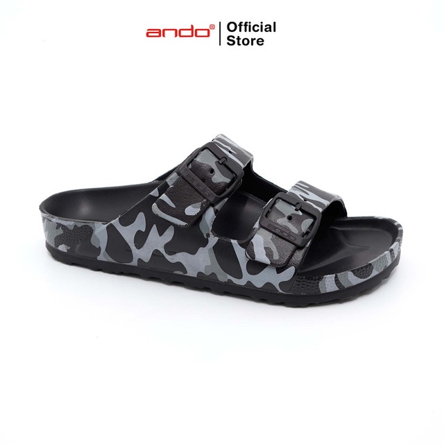 Jual Ando Official Sandal Selop Slip On Sultan Army Pria Dewasa Hitam