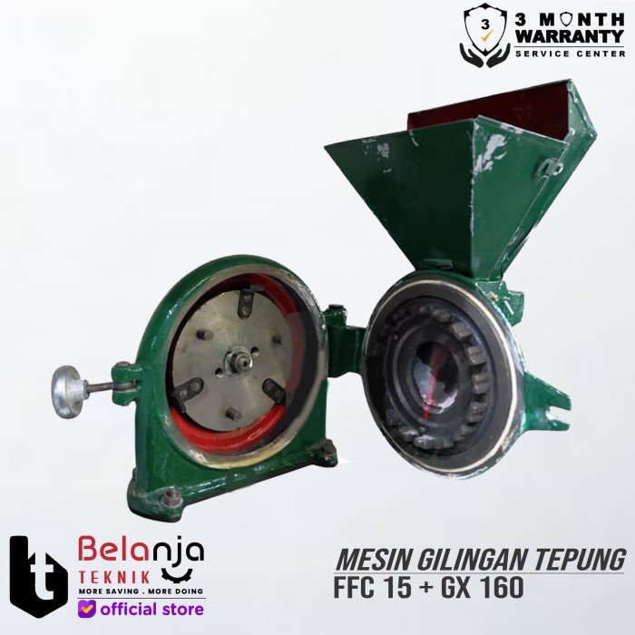 Jual Mesin Gilingan Tepung FFC 15 Disk Mill Engine GX 160 Jialing