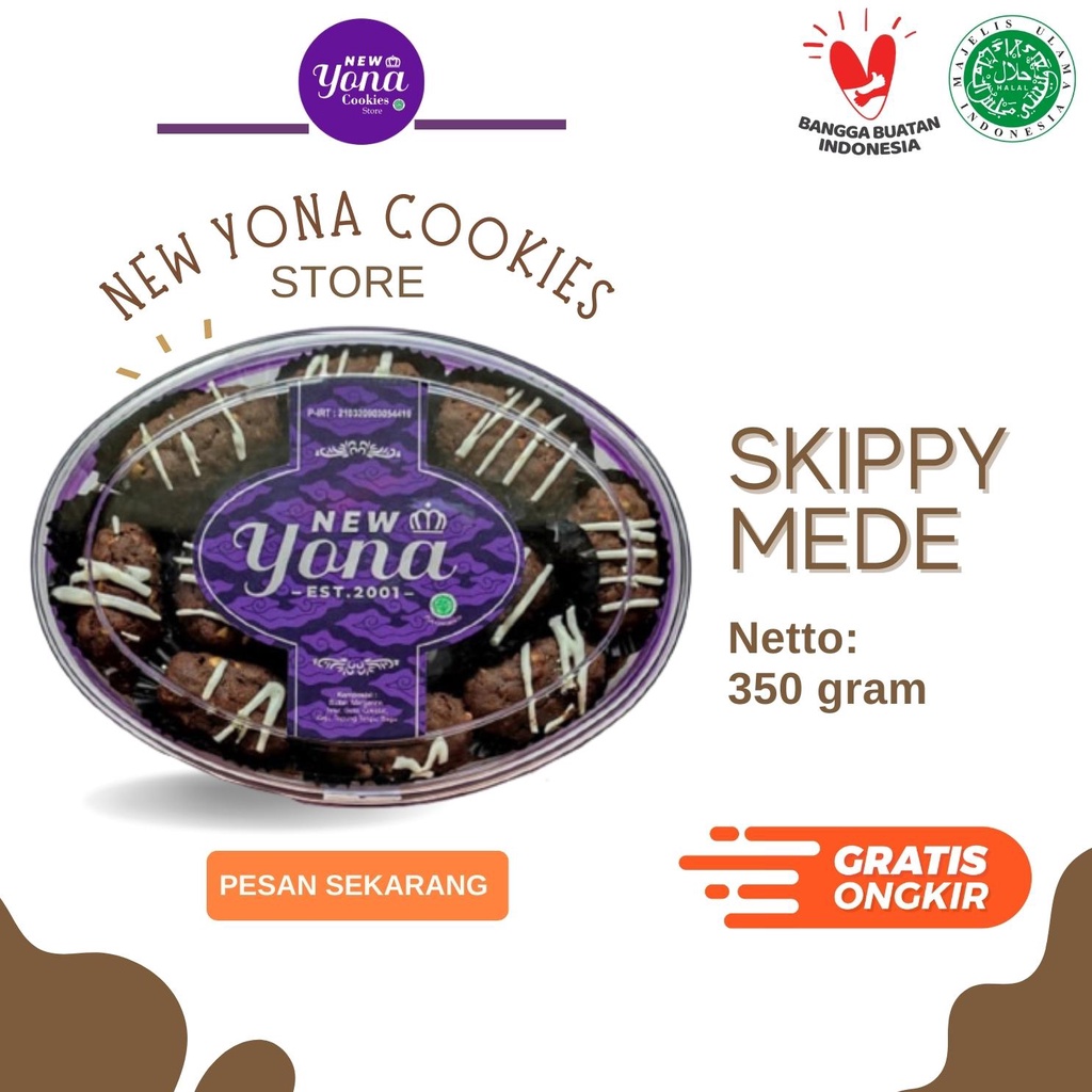 Jual Kue Kering Lebaran New Yona Cookies Skippy Mede Shopee Indonesia