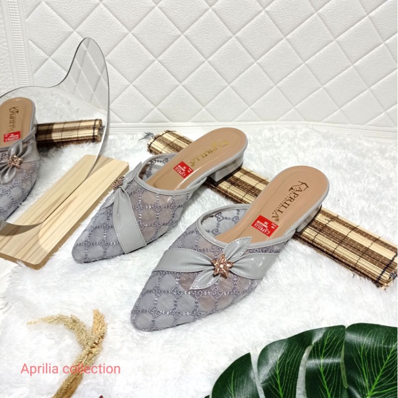 Jual Sandal Bustong Brukat Pesta Wanita Hak Tahu Cm Sandal Brukat