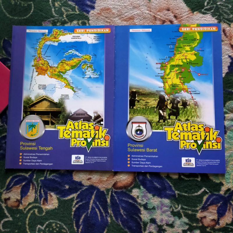 Jual ORIGINAL BUKU PETA ATLAS TEMATIK PROVINSI SULAWESI TENGAH SULAWESI