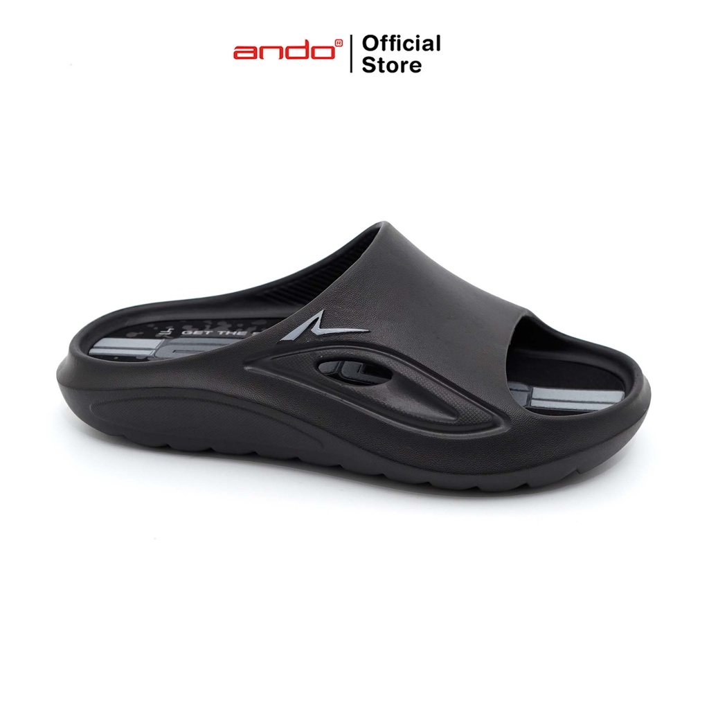 Jual Ando Official Sandal Selop Slip On Olympian Pria Dewasa Hitam