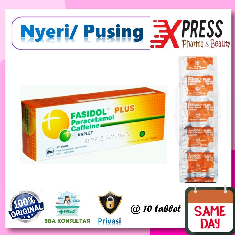 Jual XPRESS Fasidol PLUS STRIP Obat Nyeri Pusing Paracetamol