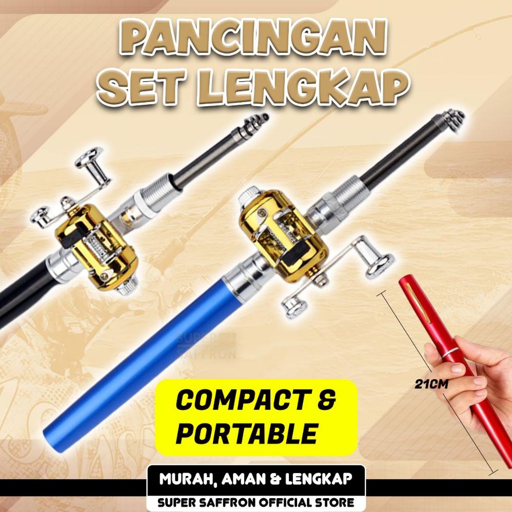 Jual Bayar Ditempat Pancingan Set Lengkap 1M Joran Reel Pulpen Portable