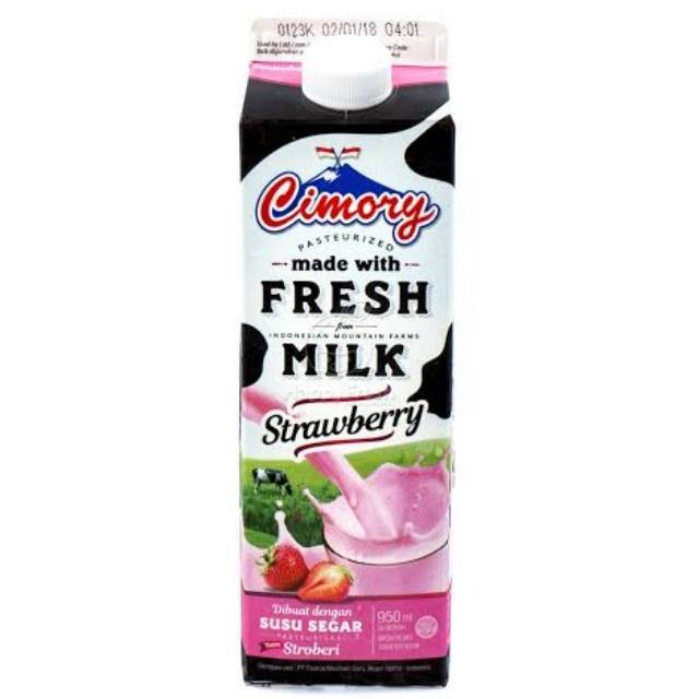 Jual Cimory Uht Milk Strawberry Liter Shopee Indonesia