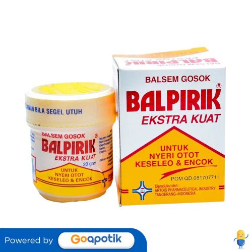 Jual Balpirik Balsem Gosok Extra Kuat Kuning 20 Gram Shopee Indonesia