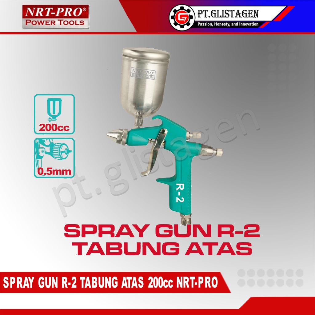 Jual NRT PRO R2 Spray Gun Tabung Atas 200cc Semprotan Cat Kompresor R 2