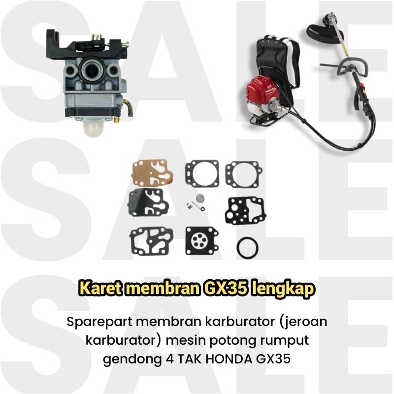 Jual Membran Carburator Kit GX35 HONDA 435 Lapisan Leyer Carbu Potong