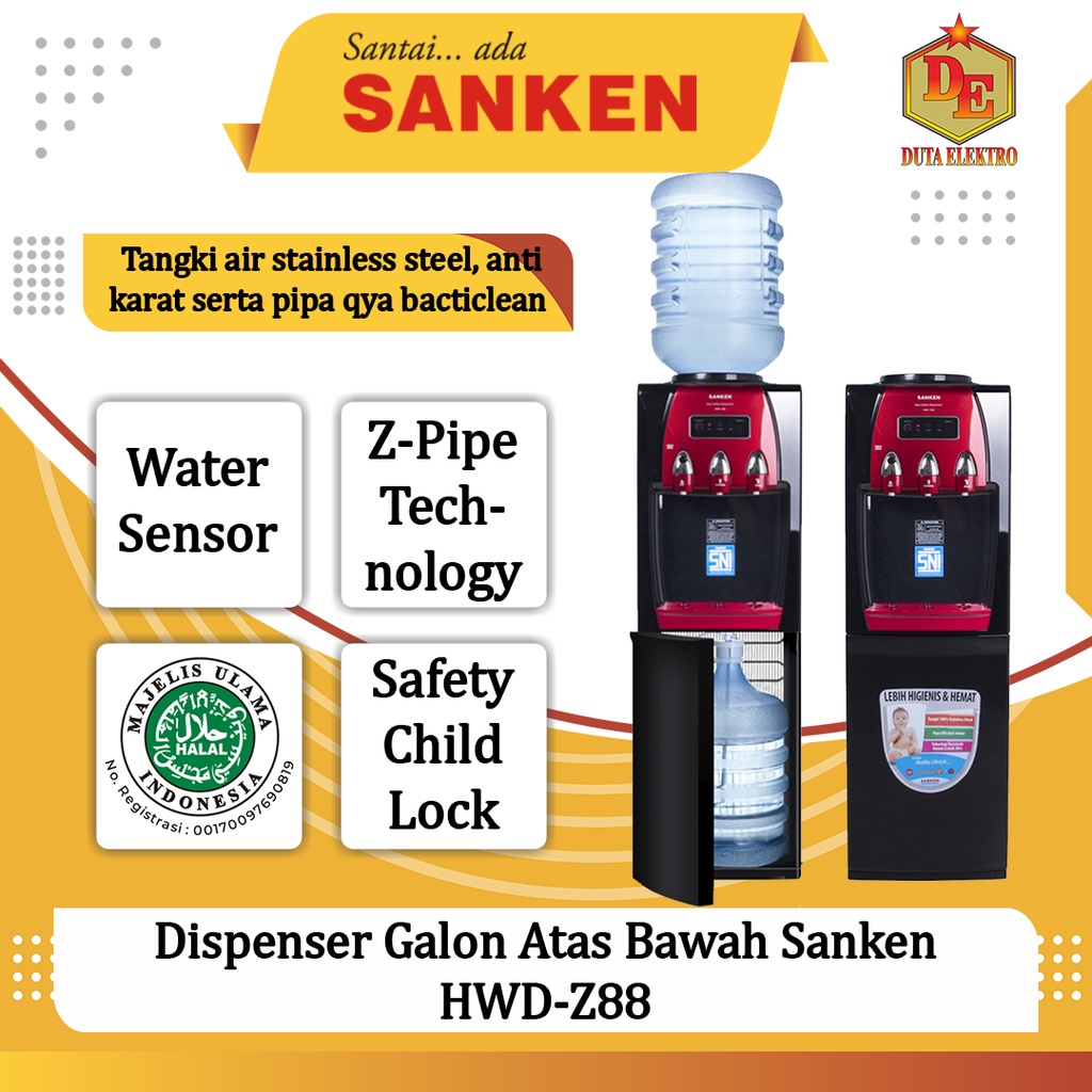 Jual Dispenser Galon Atas Bawah Sanken HWD Z88 Shopee Indonesia