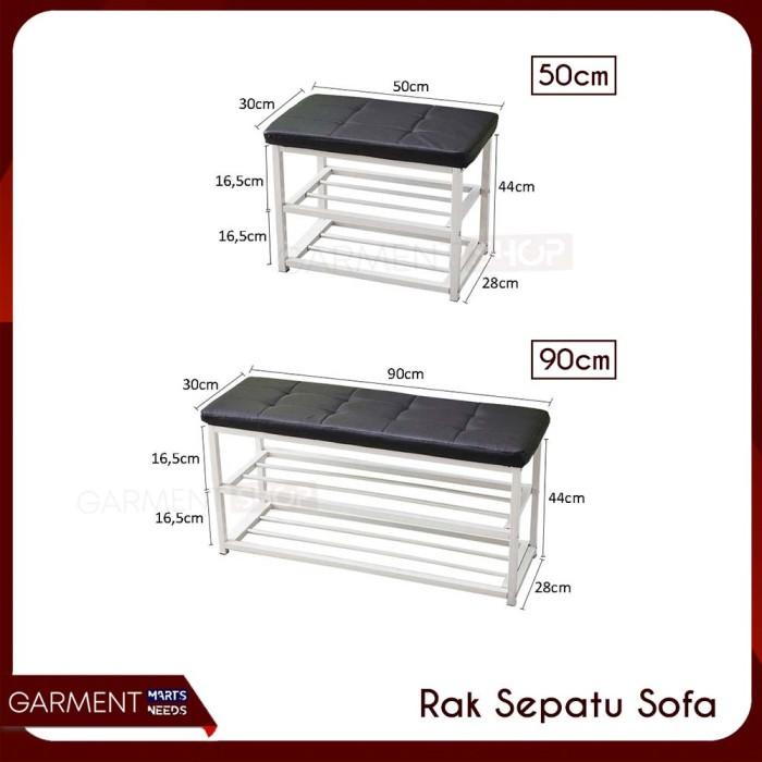 Jual Rak Sepatu Duduk Sofa Besi Tempat Pakai Sandal Ruang Tamu Kokoh