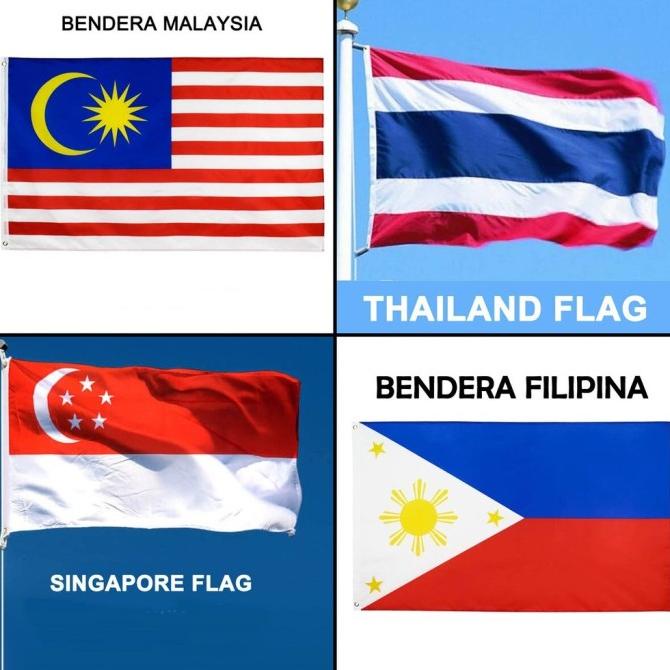 Jual Bendera Negara Asean National Flag Of Filipina Malaysia