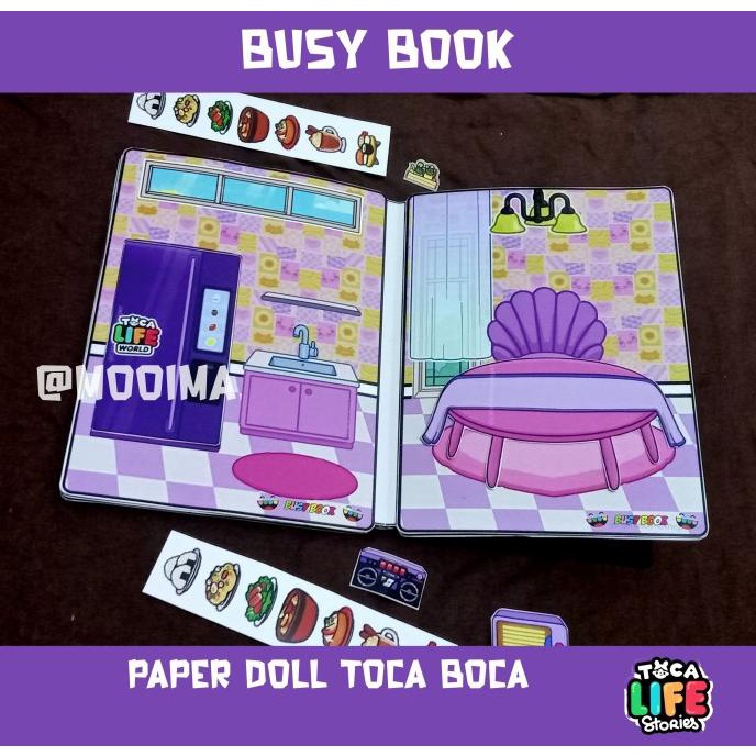 Jual Quiet Book Toca Boca House Purple Paper Doll Toka Boka Ungu