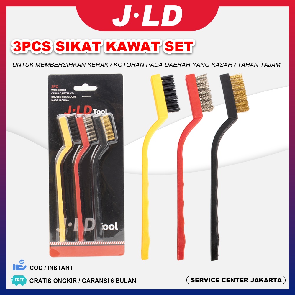 Jual JLD 3Pcs Sikat Kawat Set Sikat Nilon Tembaga Stainless Mini Wire