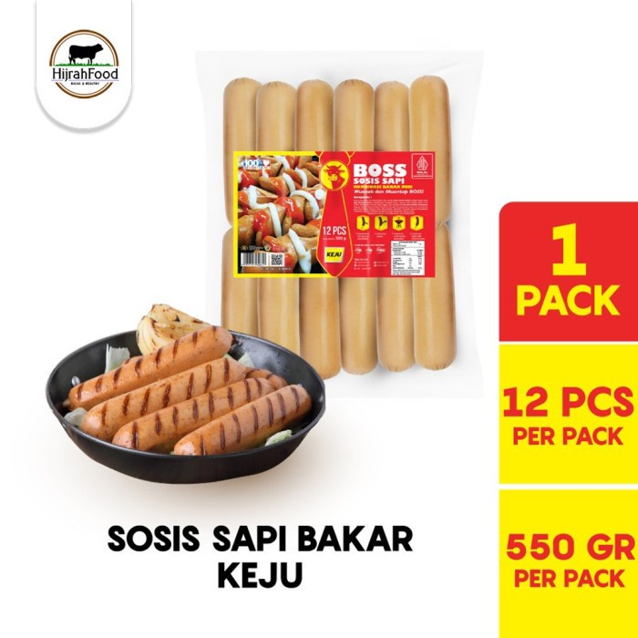 Jual Sosis Sapi Bakar Mini Isi Keju BOSS Cheese Beef Sausage Value