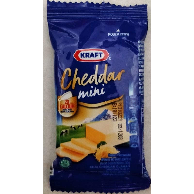 Jual Keju Kraft Cheddar Mini 1 Renceng Isi 8 Sachet 30g Chedar Olahan