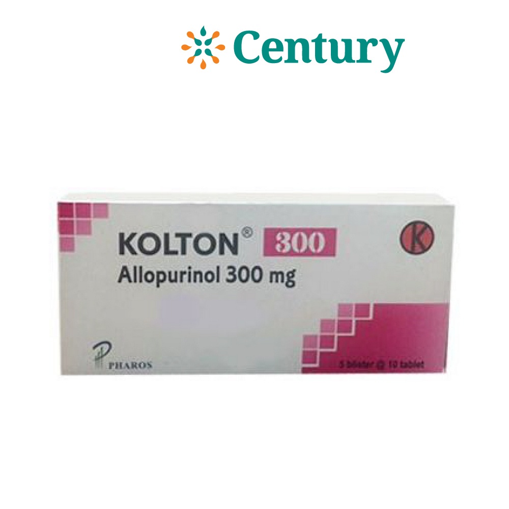 Jual KOLTON 300 MG 1 BLISTER ISI 10 TABLET ALLOPURINOL 100 ASAM URAT