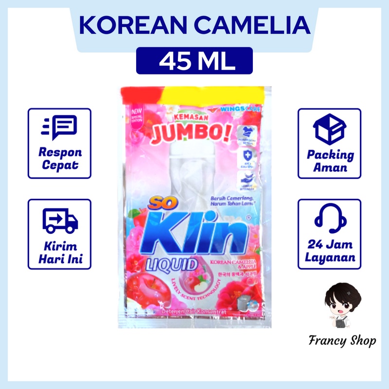 Jual So Klin Liquid Korean Camellia Deterjen Cair Sachet Ml Shopee