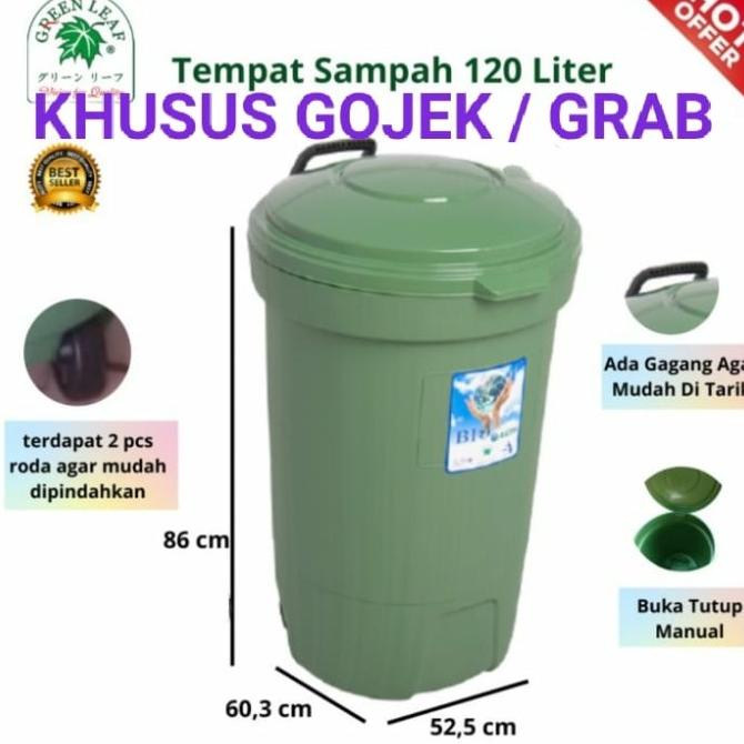 Jual Tempat Sampah Besar Liter Roda Green Leaf Bak Sampah