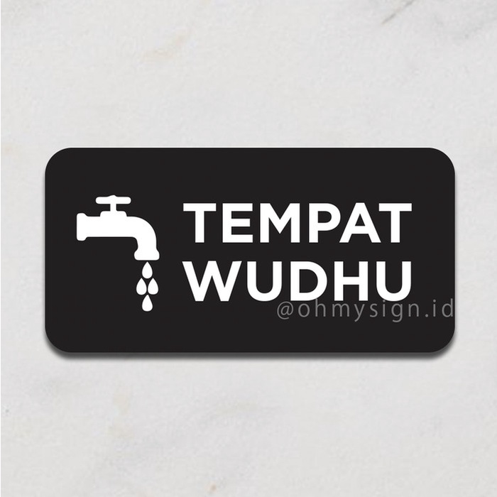 Jual Sign Tempat Wudhu Modern Akrilik Print X Cm Sign Board Akrilik