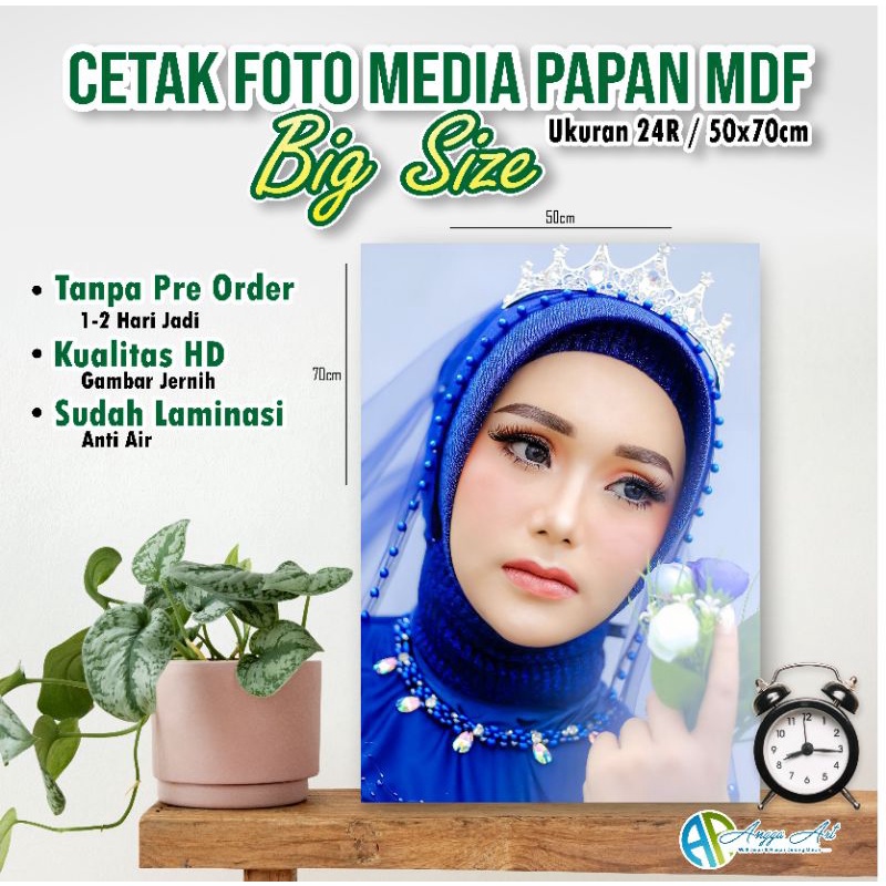 Jual Cetak Foto Bingkai MDF Kualitas HD Ukuran Besar 50x70 24R