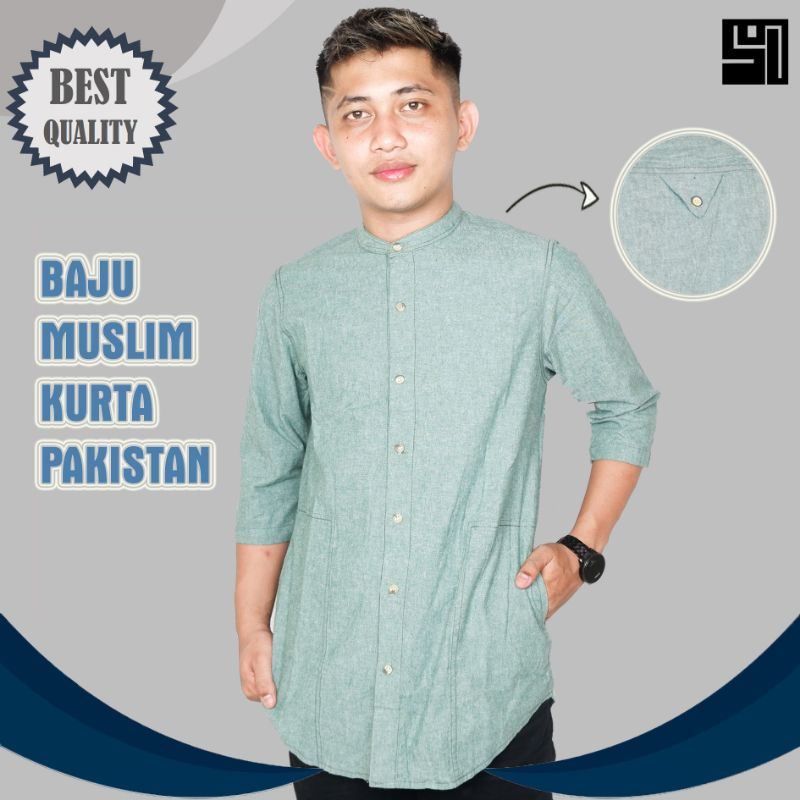 Jual Baju Kemeja Koko Kurta Busana Muslim Shanghai Pakistan Lengan