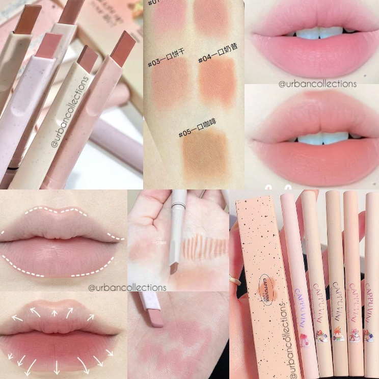 Jual Terkini Cappuvini Pencil Lip Liner Pencil Matte Lipstick Nude